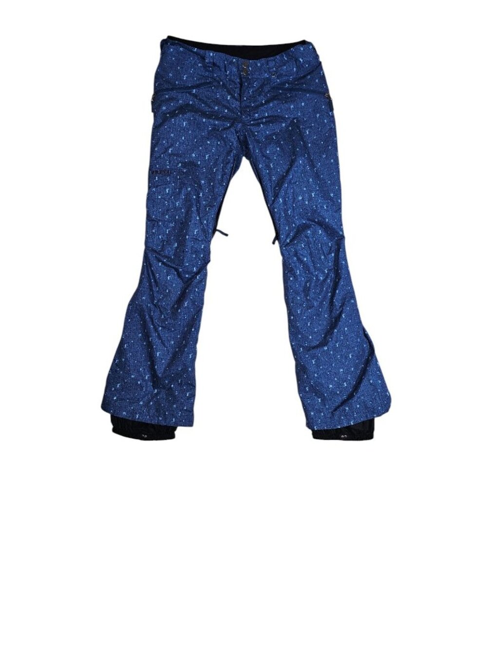 Burton The White Collection Womens Dryride Snowboard Pants Blue Print L
